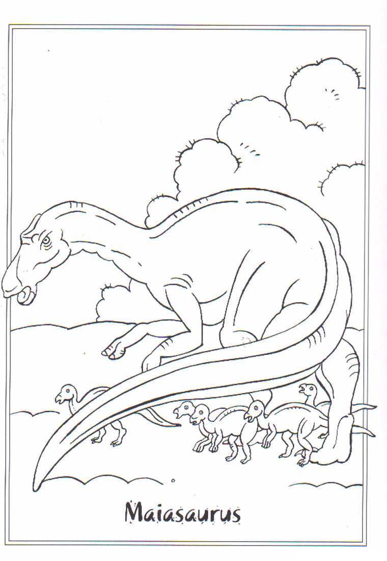 Plansa de colorat cu Dinozauri 61 159